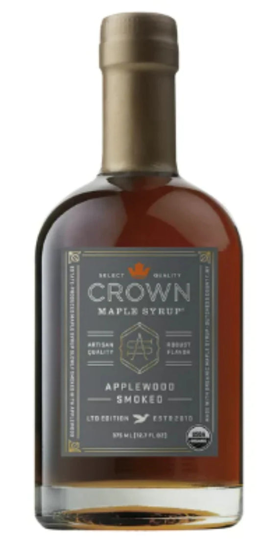 Crown Maple Applewood Smoked Organic Maple Syrup, 12.7 Fl oz